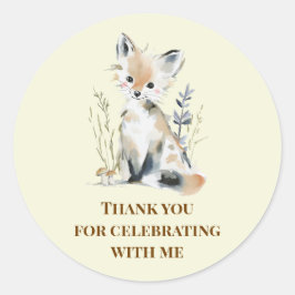Pegatinas de Favor de Cumpleaños Temático Bosque