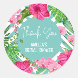 Pegatinas de favor de despedida de soltera floral 