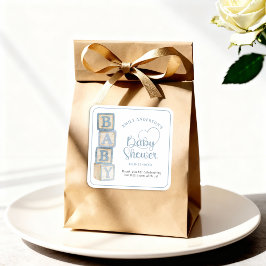 Pegatinas de Favor de Fiesta de Bebé Bloques de Be