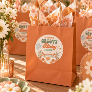 Pegatinas de Favor de Fiesta de Bebé Hippie Arcoír