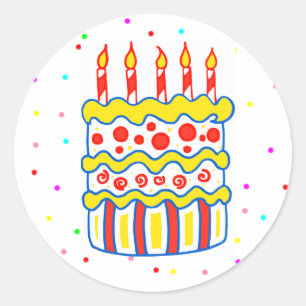 Pegatinas de Favor de Fiesta de Cumpleaños con Pas
