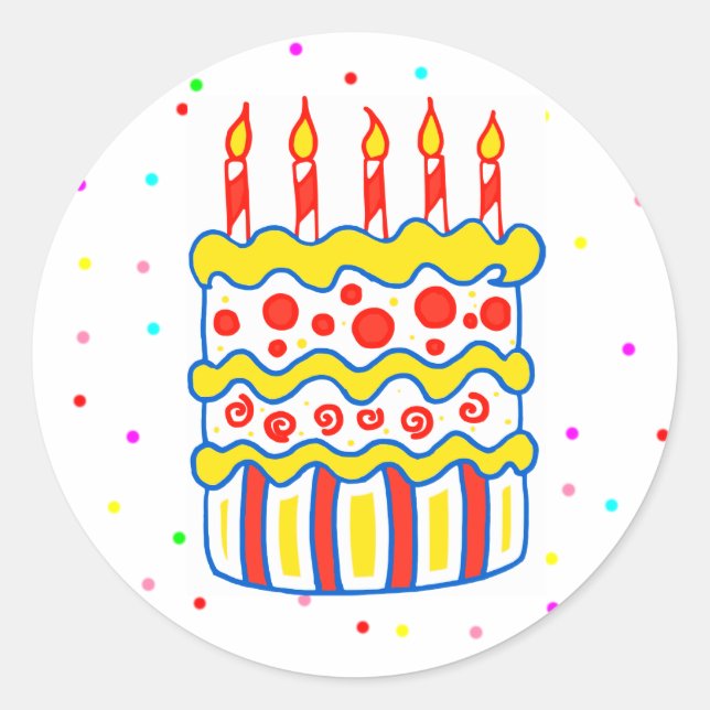 Pegatinas de Favor de Fiesta de Cumpleaños con Pas (Anverso)