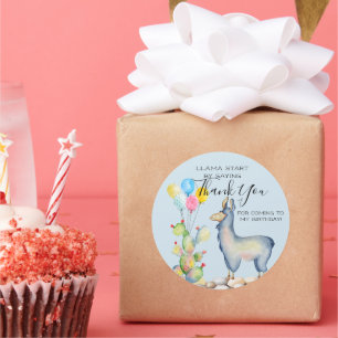 Pegatinas de Favor de Fiesta de Llama