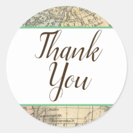 Pegatinas de Favor de Mapa Antiguo