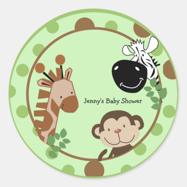 Pegatinas de Favor de Ronda - Animales de Aventura (Anverso)