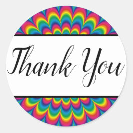 Pegatinas de Favor de Tie Dye Psicodélico