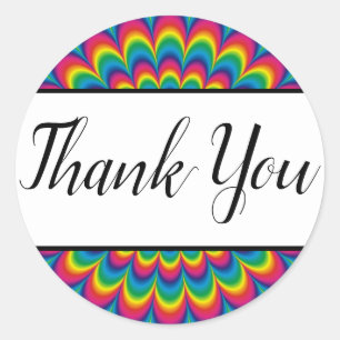 Pegatinas de Favor de Tie Dye Psicodélico