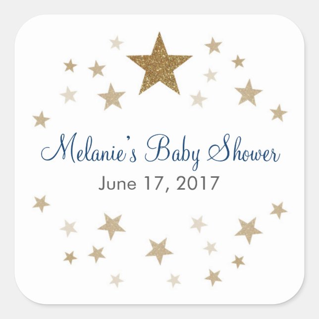 Pegatinas de favor de Twinkle Twinkle Little Star (Anverso)