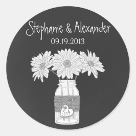 Pegatinas de favores personalizados de Chalkboard