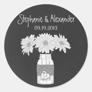 Pegatinas de favores personalizados de Chalkboard
