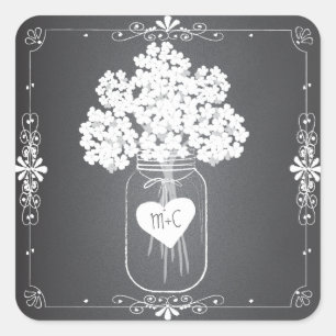 Pegatinas de favores personalizados de Chalkboard 