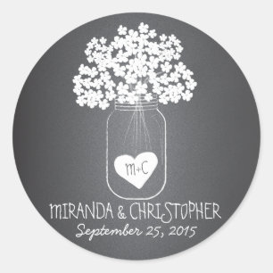 Pegatinas de favores personalizados de Chalkboard 