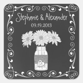 Pegatinas de favores personalizados de Chalkboard