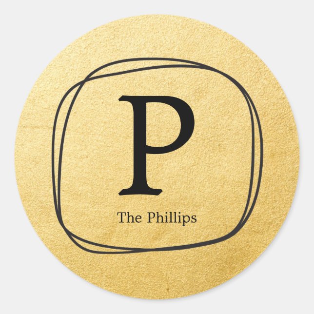 Pegatinas de Favorito de Marco Dibujado a Mano de  (Anverso)