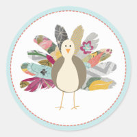 Pegatinas de Feathered Friend Turkey