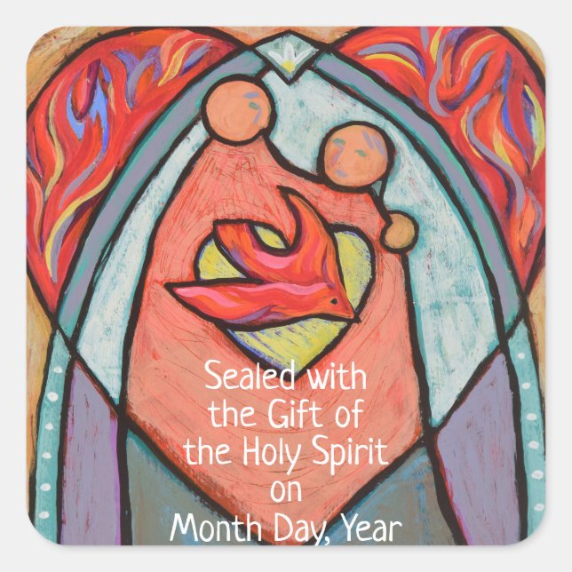 Pegatinas de fecha de Personalizable de confirmaci (Anverso)