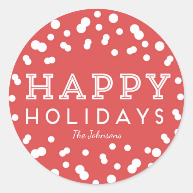 Pegatinas de Felices Fiestas (Anverso)