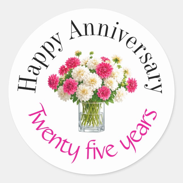 Pegatinas de feliz aniversario  (Anverso)