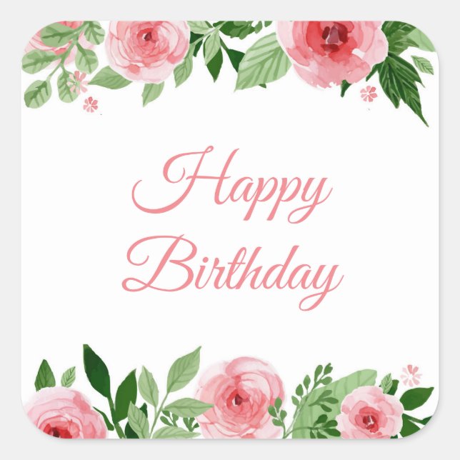 Pegatinas de Feliz Cumpleaños (Anverso)