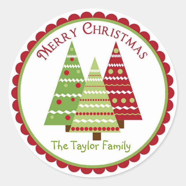 Pegatinas de feriado de Navidades de renos caprich (Anverso)