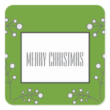 Pegatinas de feriado verde moderno