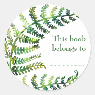 Pegatinas de Fern Bookplate