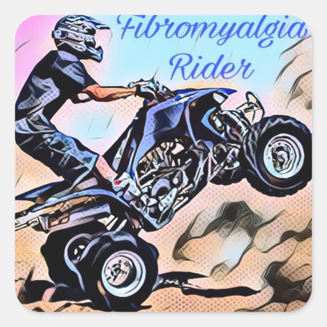 Pegatinas de Fibromialgia Rider (Anverso)