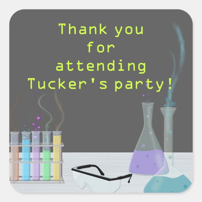 Pegatinas de Fiesta de ciencias (Anverso)