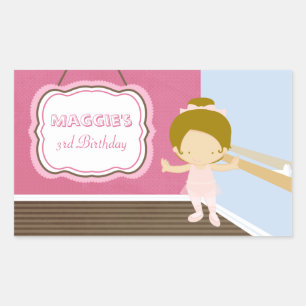 Pegatinas de fiesta de cumpleaños de bailarinas du