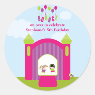 Pegatinas de fiesta de cumpleaños de rebote de div