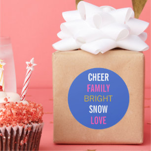 Pegatinas de fiesta de Hanukkah Winter Wishes