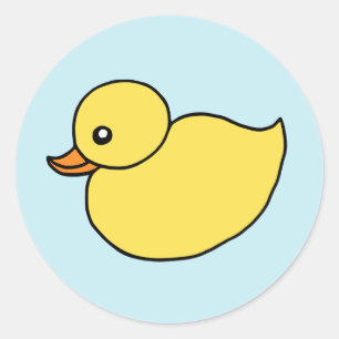 Pegatinas de fiesta de patito amarillo bebé lindo