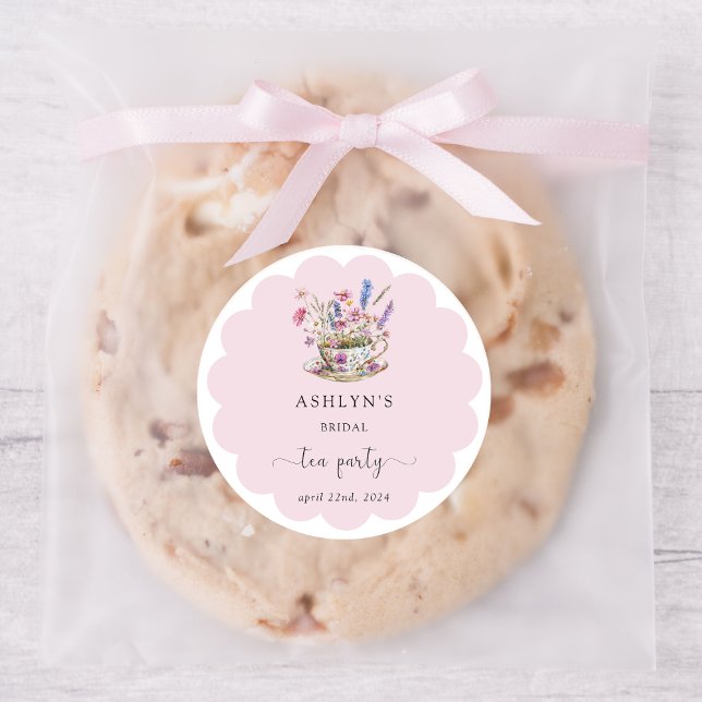 Pegatinas de fiesta de té de desayuno nupcial flor (Subido por el creador)