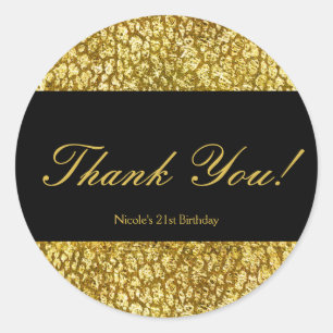 Pegatinas de fiesta elegantes con estampado de leo