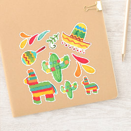 Pegatinas de Fiesta Watercolor