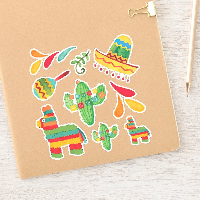 Pegatinas de Fiesta Watercolor (Cuaderno)
