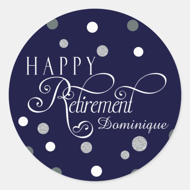 Pegatinas de Fiestas de jubilación modernos (Anverso)