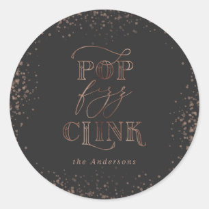 Pegatinas de fiestas de música pop clink