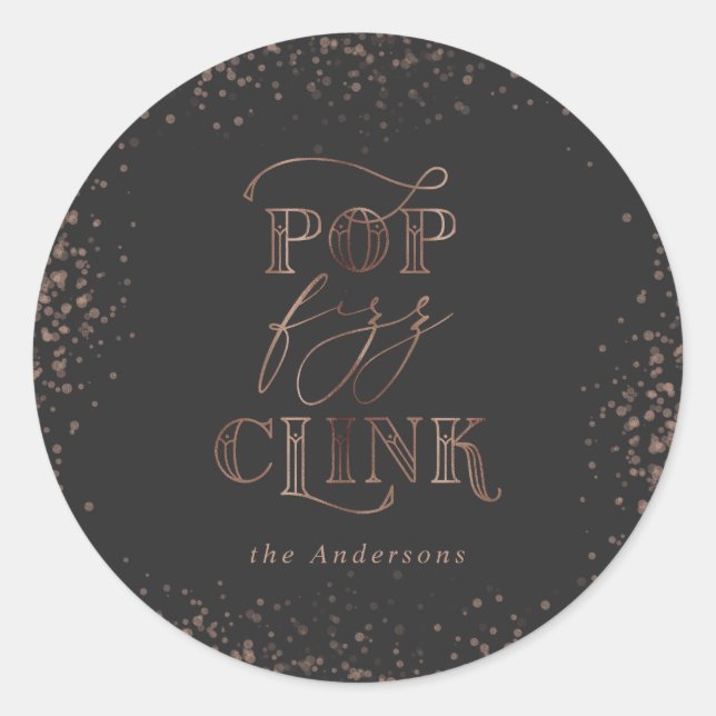 Pegatinas de fiestas de música pop clink (Anverso)