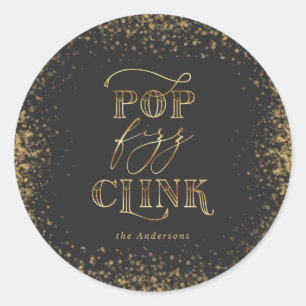 Pegatinas de fiestas de música pop clink