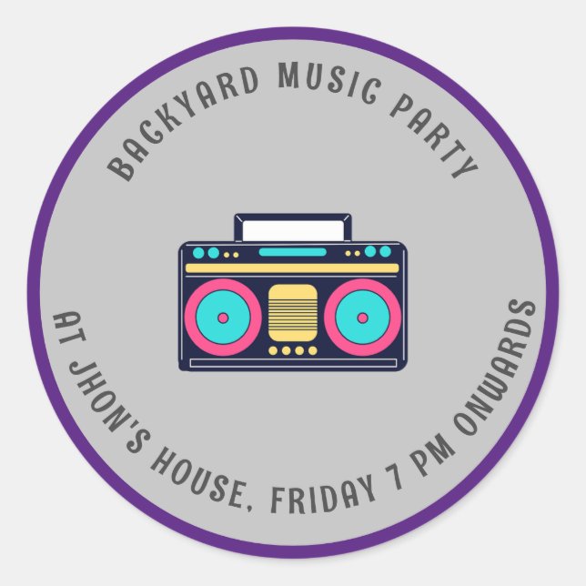 Pegatinas de fiestas de patio trasero (Anverso)