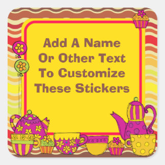 Pegatinas de Fiestas de té personalizados