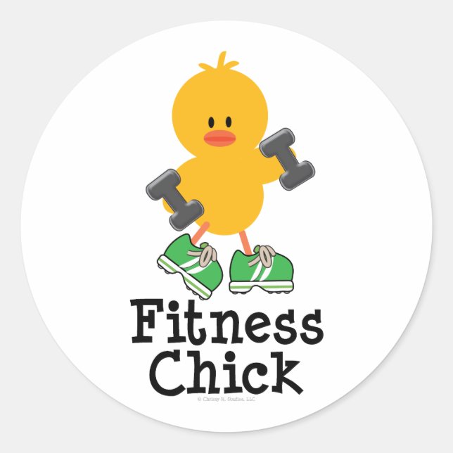 Pegatinas de Fitness Chick (Anverso)