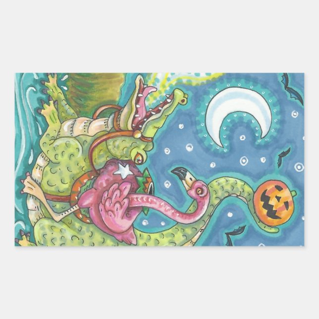 Pegatinas DE FLAMINGO ROSA DE DORMIR DE HOLLOW DE  (Anverso)