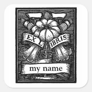 Pegatinas de flor Bookplate