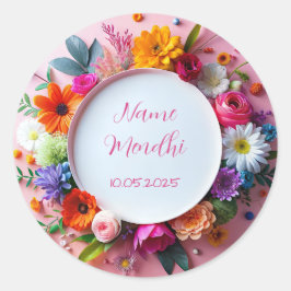 Pegatinas de floral mendhi a favor