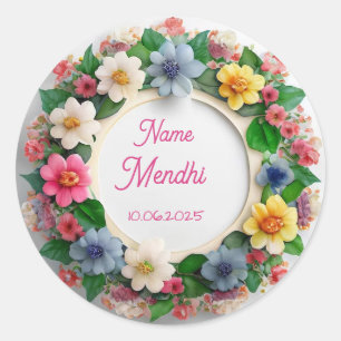 Pegatinas de floral mendhi a favor