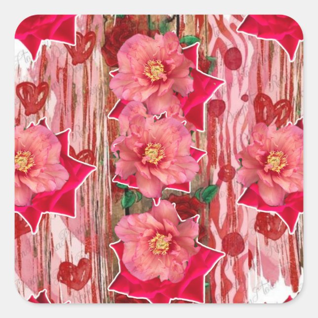 Pegatinas de flores (Anverso)