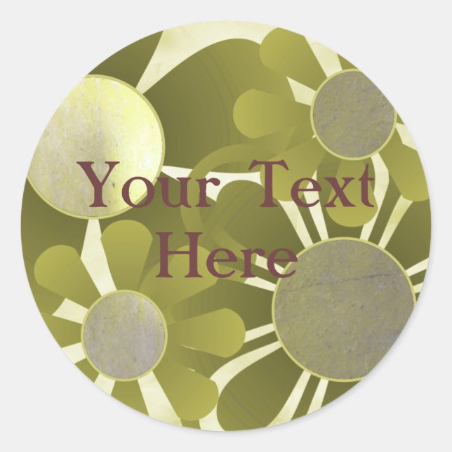 Pegatinas de flores amarillas (Anverso)