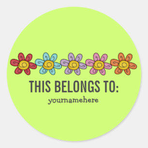 Pegatinas de flores de Doodle cúpulas {ESTO PERTEN